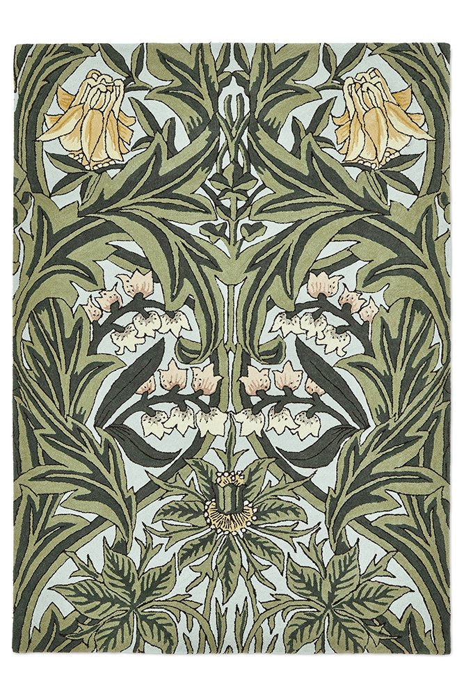 Morris & Co Bluebell Leafy Arbour Green 127607