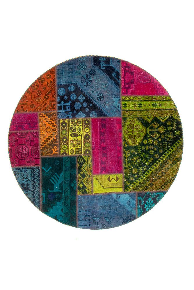 PERSIAN HANDNOTTED PATCHWORK 152X152CM