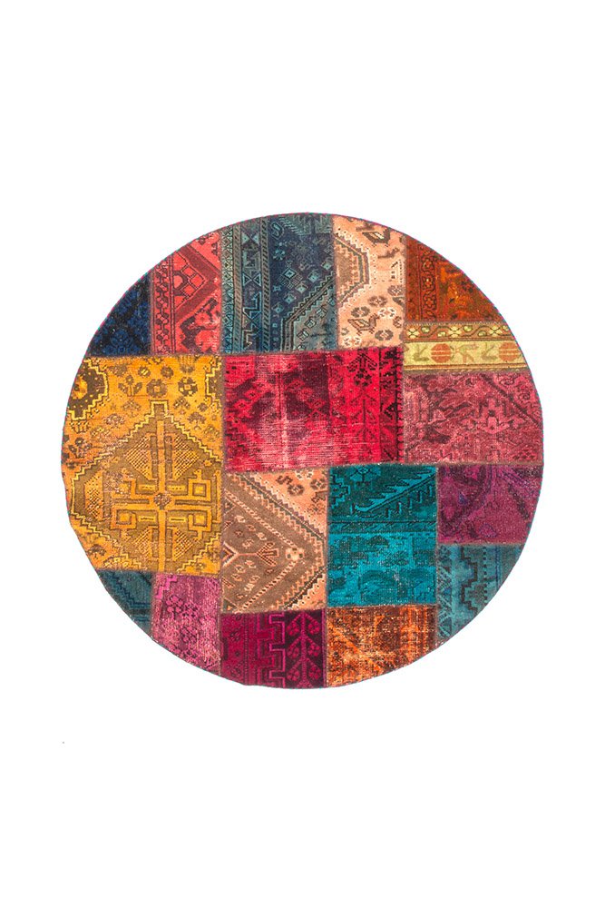 PERSIAN HANDNOTTED PATCHWORK 150X150CM