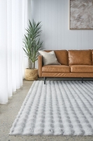 BUBBLE WASHABLE RUG - SILVER